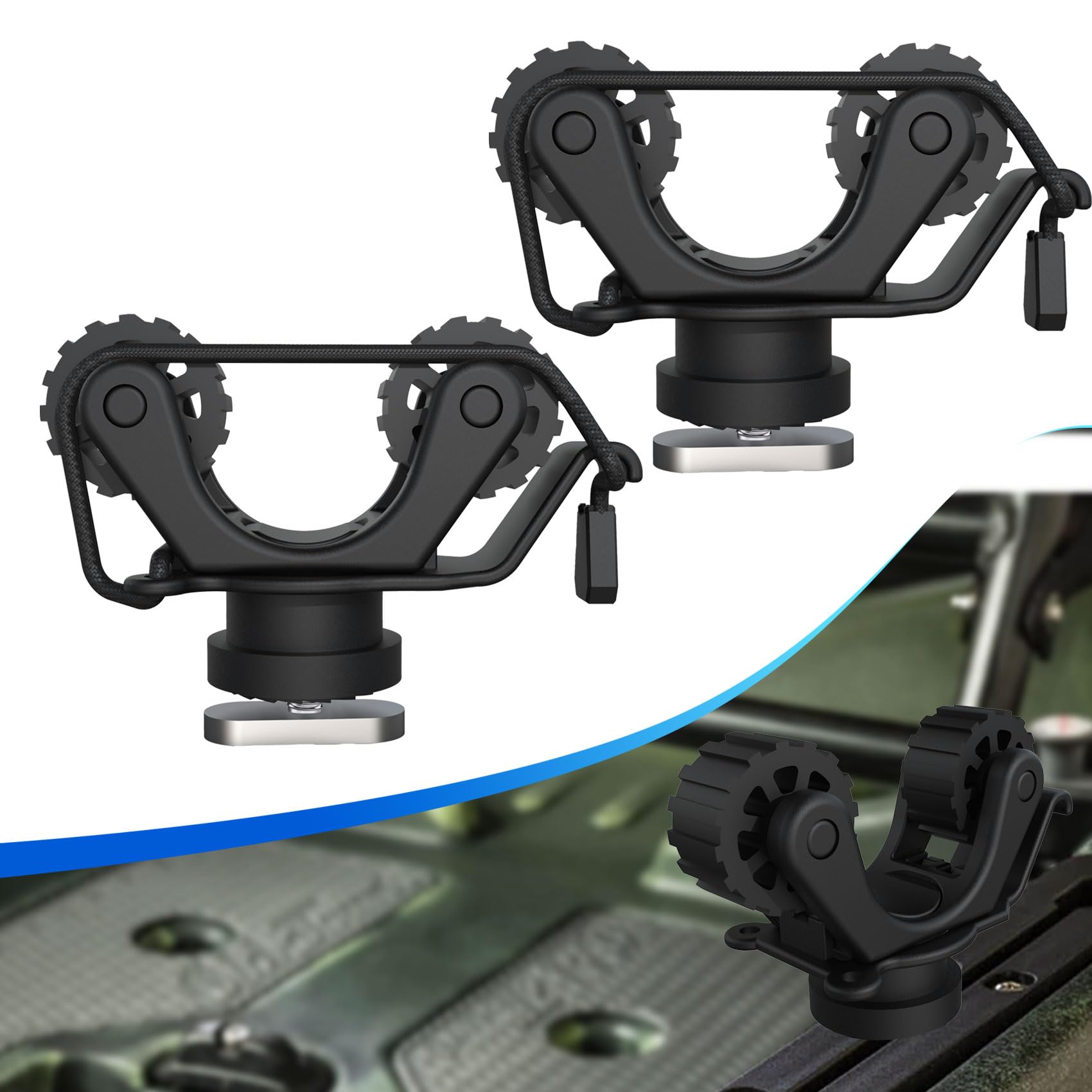Fishing Kayak Rod Holder - Standart Kürekleri Tutmak İçin Kayak Raylı