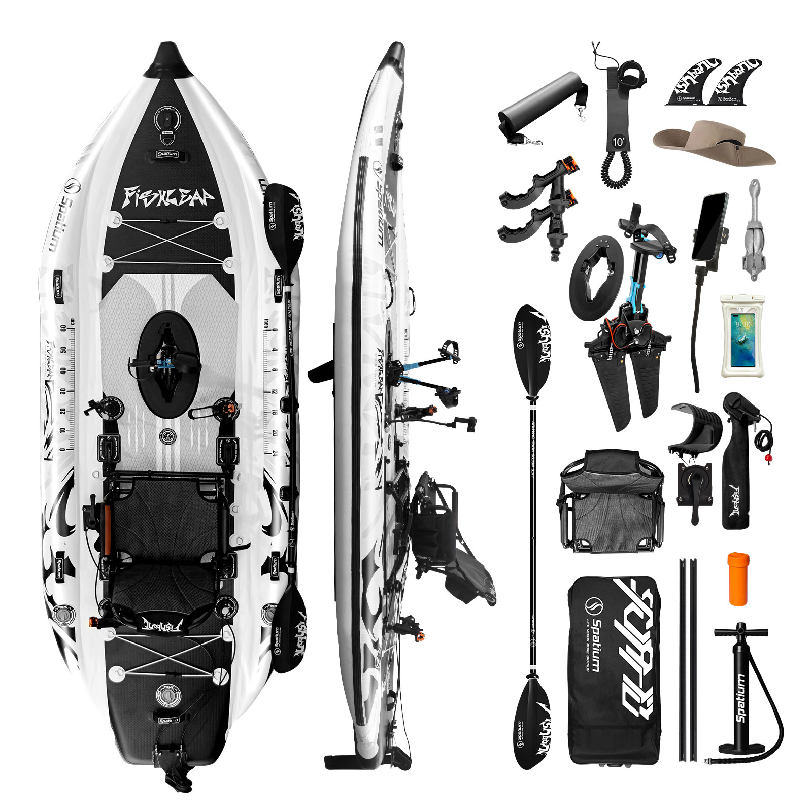 Fishing Kayak Pedal Drive - Spatium 11.5ft Motorlu Pedal Tahrikli Şişme