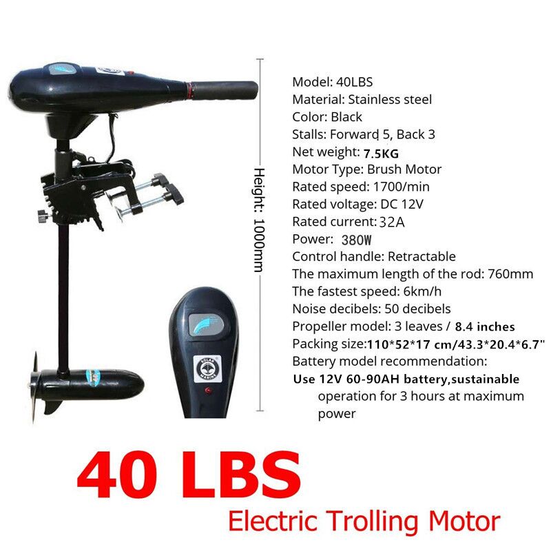 DC 12 V 40 LBS Dıştan Takma Mo - Fishing Kayak Trolling Motor incelemesi ve fiyatı