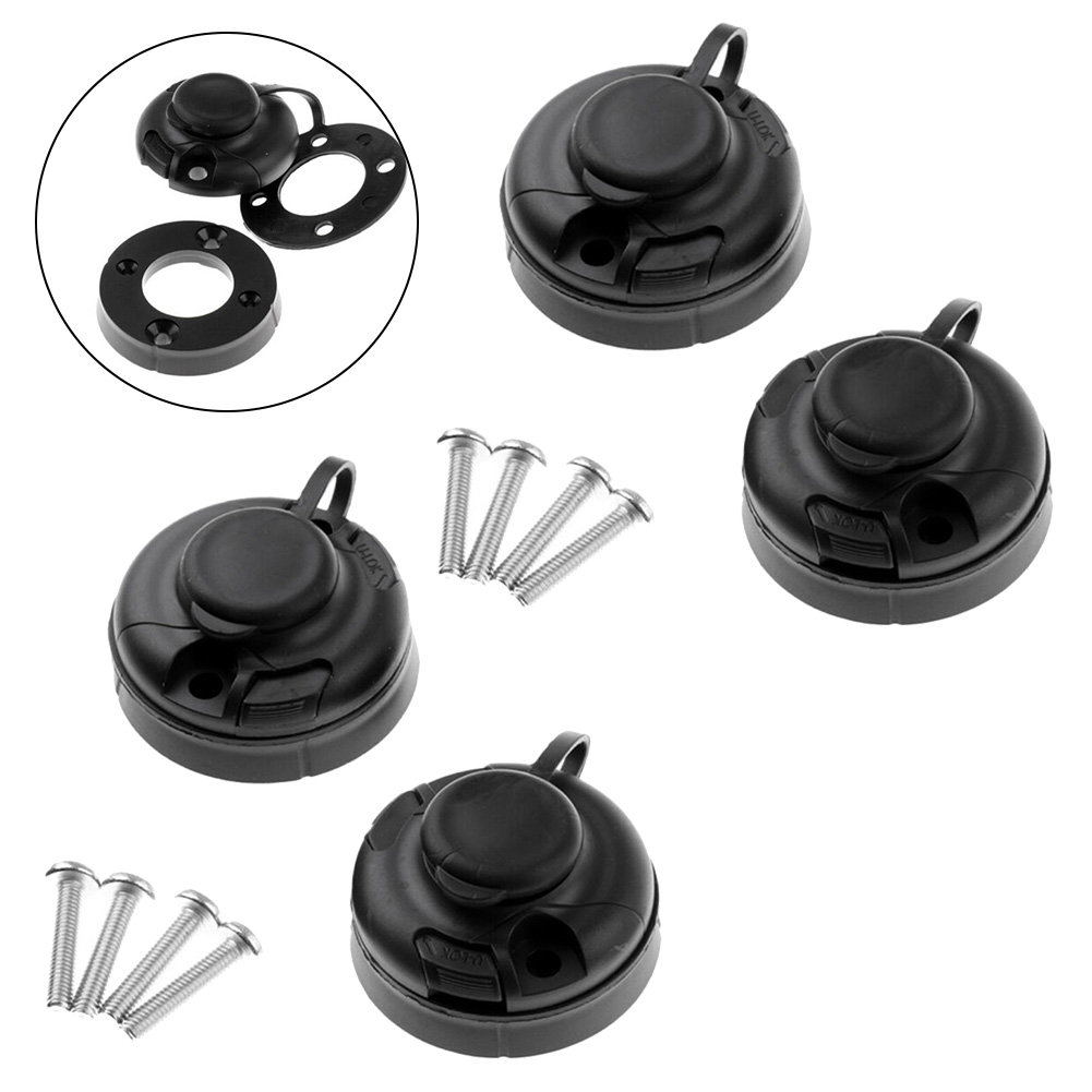 4 adet siyah ABS olta tutucu s - Fishing Kayak Rod Holder incelemesi ve fiyatı